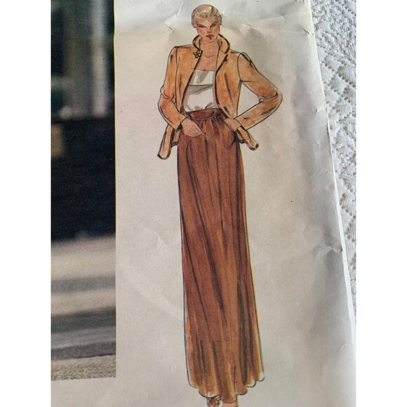 Vogue Misses Jacket Skirt Sewing Pattern 2629 Sz 16 - Uncut - Picture 3 of 10